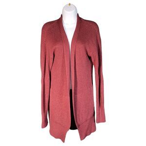 Lululemon Cardigan Sweater Cashlu Wrap Cashmere Duster Knit Burgundy Womens XS/S